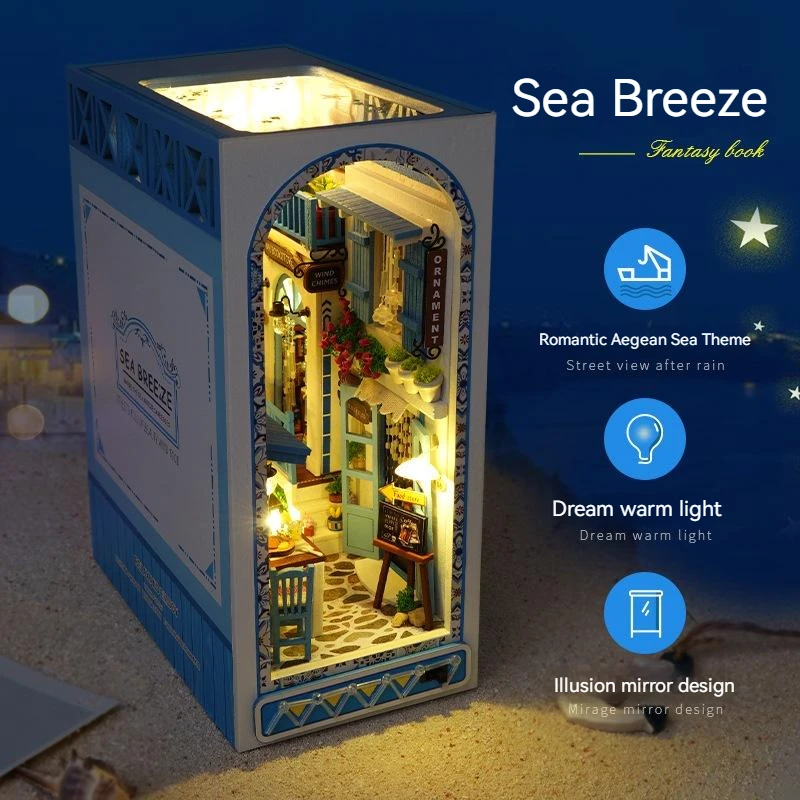 Diy Wooden Book Nook Shelf Insert Miniature Building Kit Sea House Casa Bookshelf Assembly Bookend For Adults Girl Birthday Gift
Diy Wooden Book Nook Shelf Insert Miniature Building Kit Sea House Casa Bookshelf Assembly Bookend For Adults Girl Birthday Gift