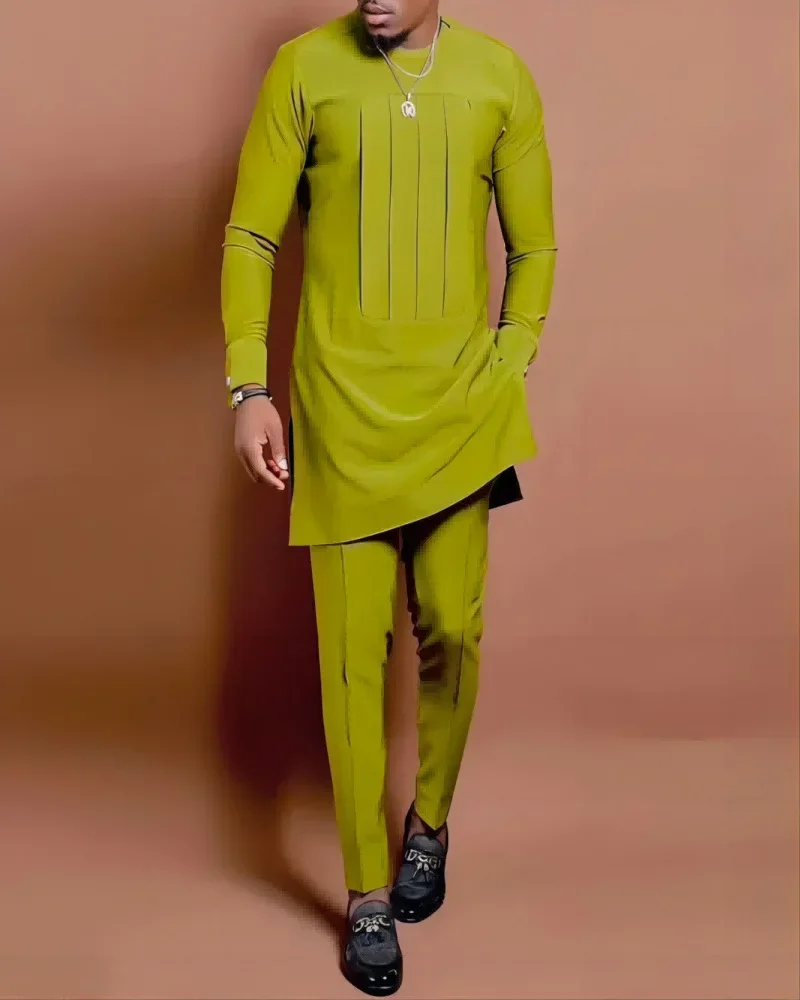 Four Seasons New Fashion Men's 2 Pieces Sets Afirican Syle Ethinic Casual Yellow-green Clothes and Pants Muslim Men Clothing
Four Seasons New Fashion Men's 2 Pieces Sets Afirican Syle Ethinic Casual Yellow-green Clothes and Pants Muslim Men Clothing