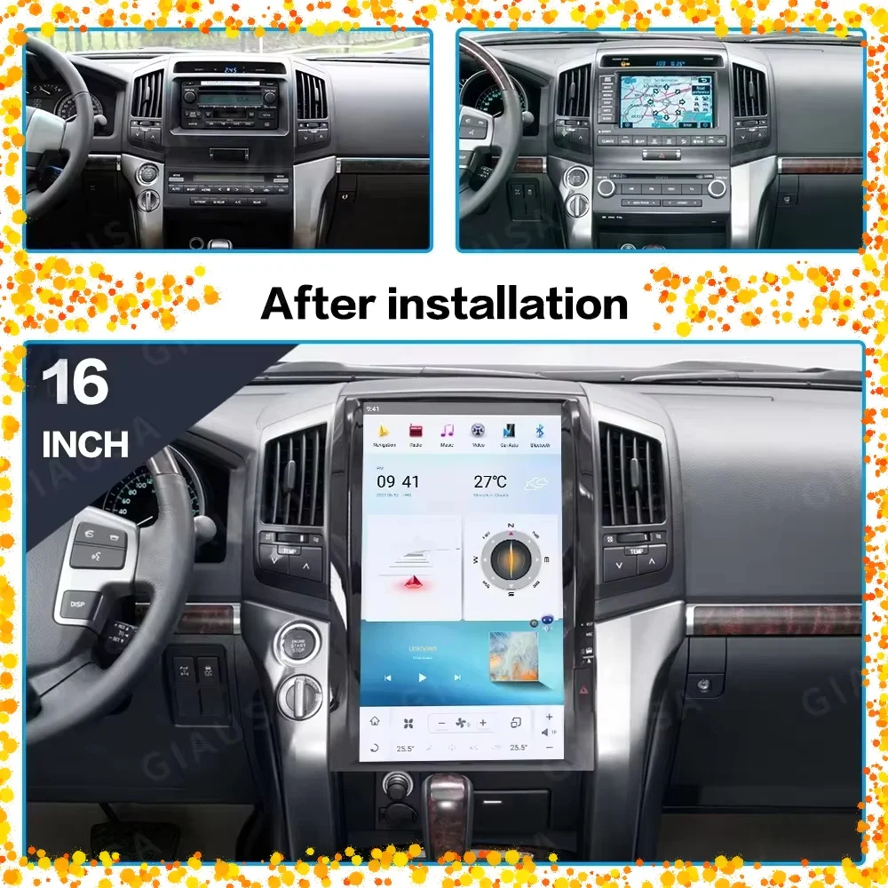 16 Inch Android 13 Car Radio Stereo GPS Navigation DSP for TOYOTA LAND CRUISER 200 LC200 2008-2015 with CarPlay And Qualcomm
16 Inch Android 13 Car Radio Stereo GPS Navigation DSP for TOYOTA LAND CRUISER 200 LC200 2008-2015 with CarPlay And Qualcomm