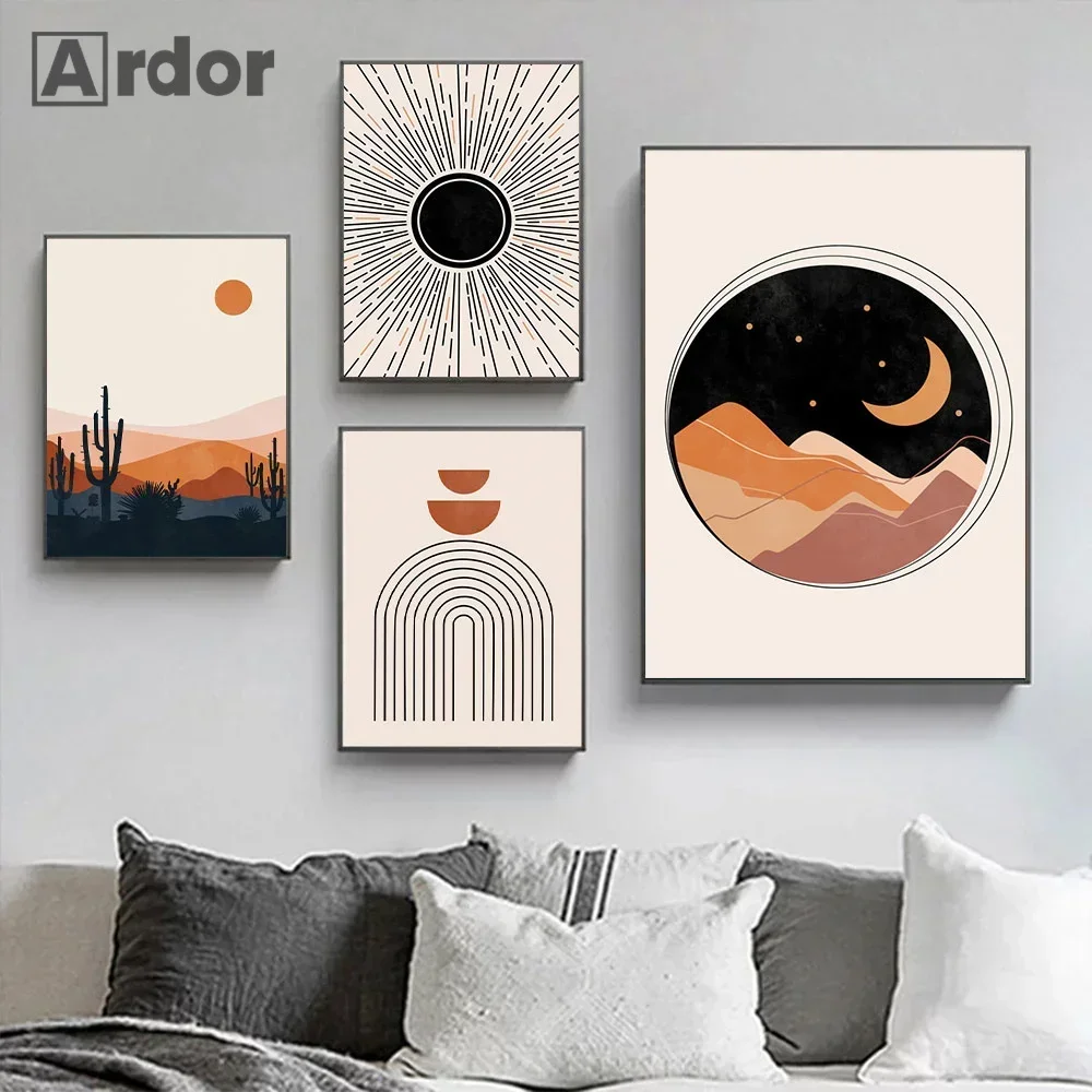 Modern Abstract Line Posters Sun and Moon Canvas Painting Boho Scene Art Prints Mid Century Wall Pictures Living Room Home Decor
Modern Abstract Line Posters Sun and Moon Canvas Painting Boho Scene Art Prints Mid Century Wall Pictures Living Room Home Decor