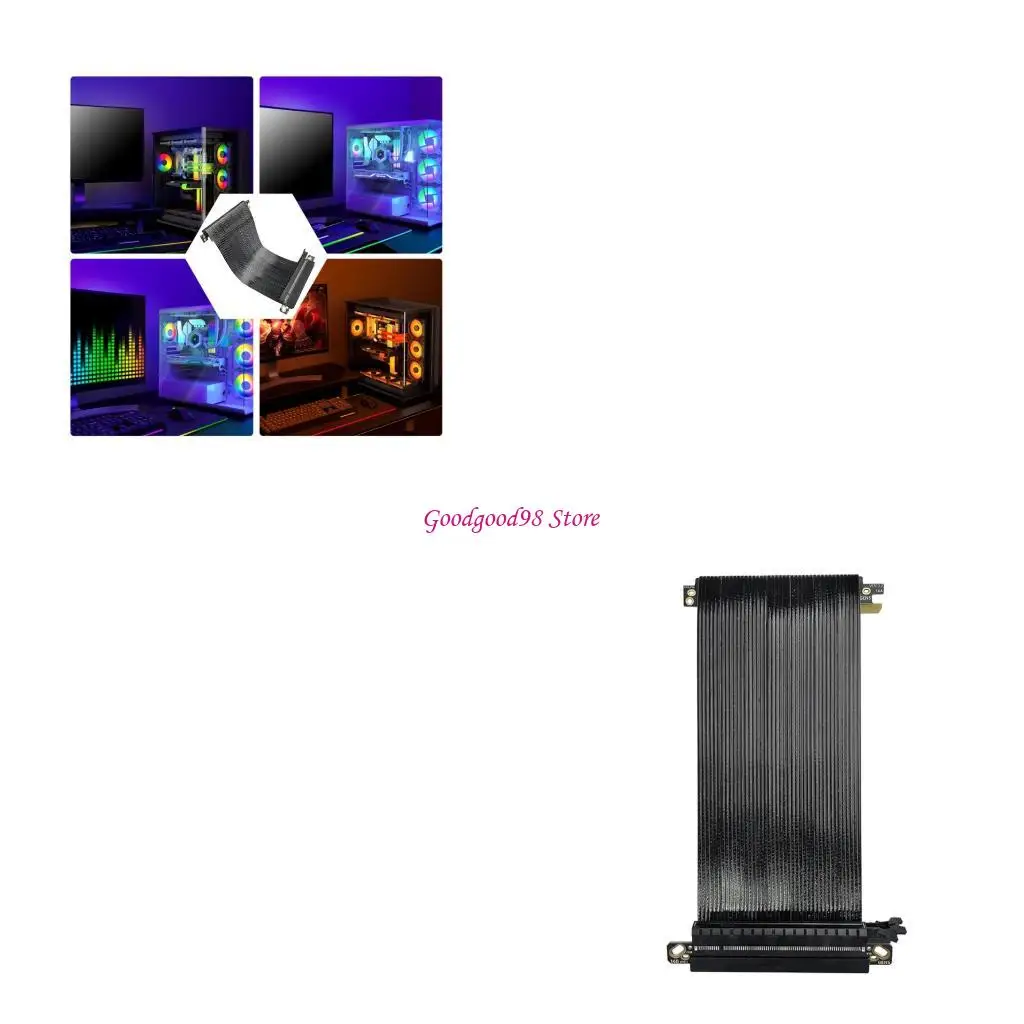 15cm PCIe Gen5 X16 Risers Cable Reverse Mounting Design For GPU SSDs
15cm PCIe Gen5 X16 Risers Cable Reverse Mounting Design For GPU SSDs
