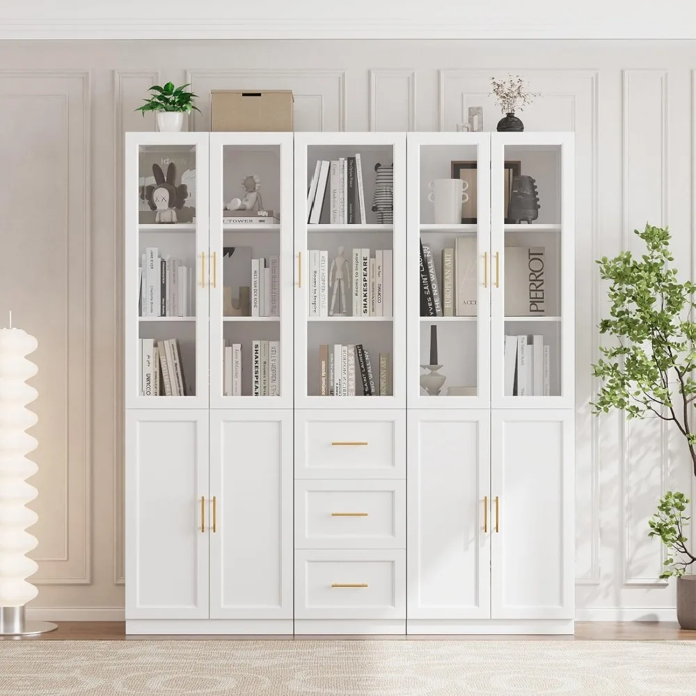 5 Tier Bookshelf with Adjustable Shelf, Modern Large Storage Display Cabinet Set for Home Office, Living Room, Bookcases
5 Tier Bookshelf with Adjustable Shelf, Modern Large Storage Display Cabinet Set for Home Office, Living Room, Bookcases