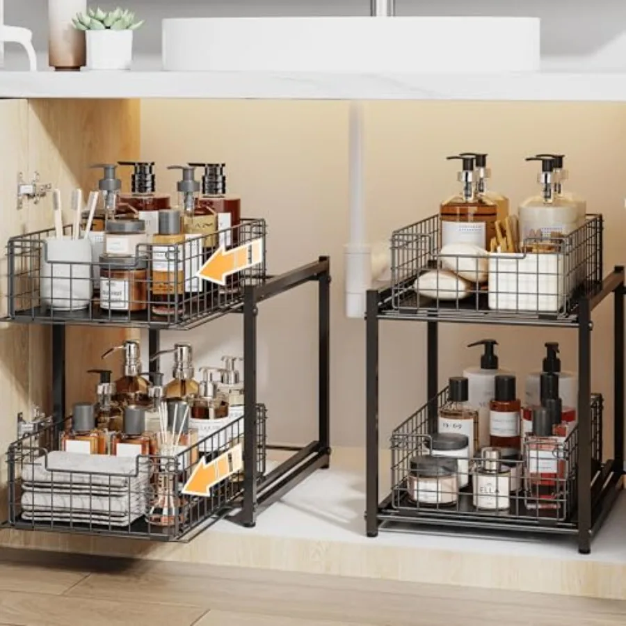 Under Sink Organizer, -Tier Pull Out Cabinet Organizer, Kitchen Bathroom Organizer and Storage, Spice Rack for Kitchen, Multi-u
Under Sink Organizer, -Tier Pull Out Cabinet Organizer, Kitchen Bathroom Organizer and Storage, Spice Rack for Kitchen, Multi-u