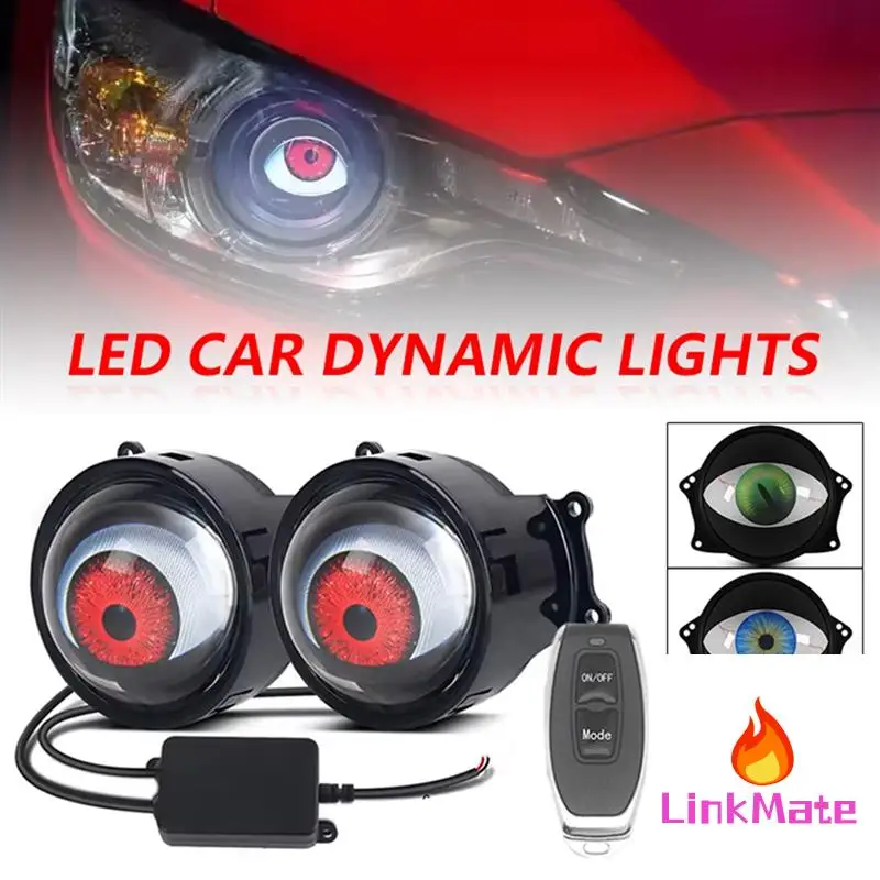 Dynamic LED Car Headlights Assembly 2 In 1 Devil Eye Decoration Fog Lamp Lighting Remote Control Auto Retrofit 12-36V
Dynamic LED Car Headlights Assembly 2 In 1 Devil Eye Decoration Fog Lamp Lighting Remote Control Auto Retrofit 12-36V