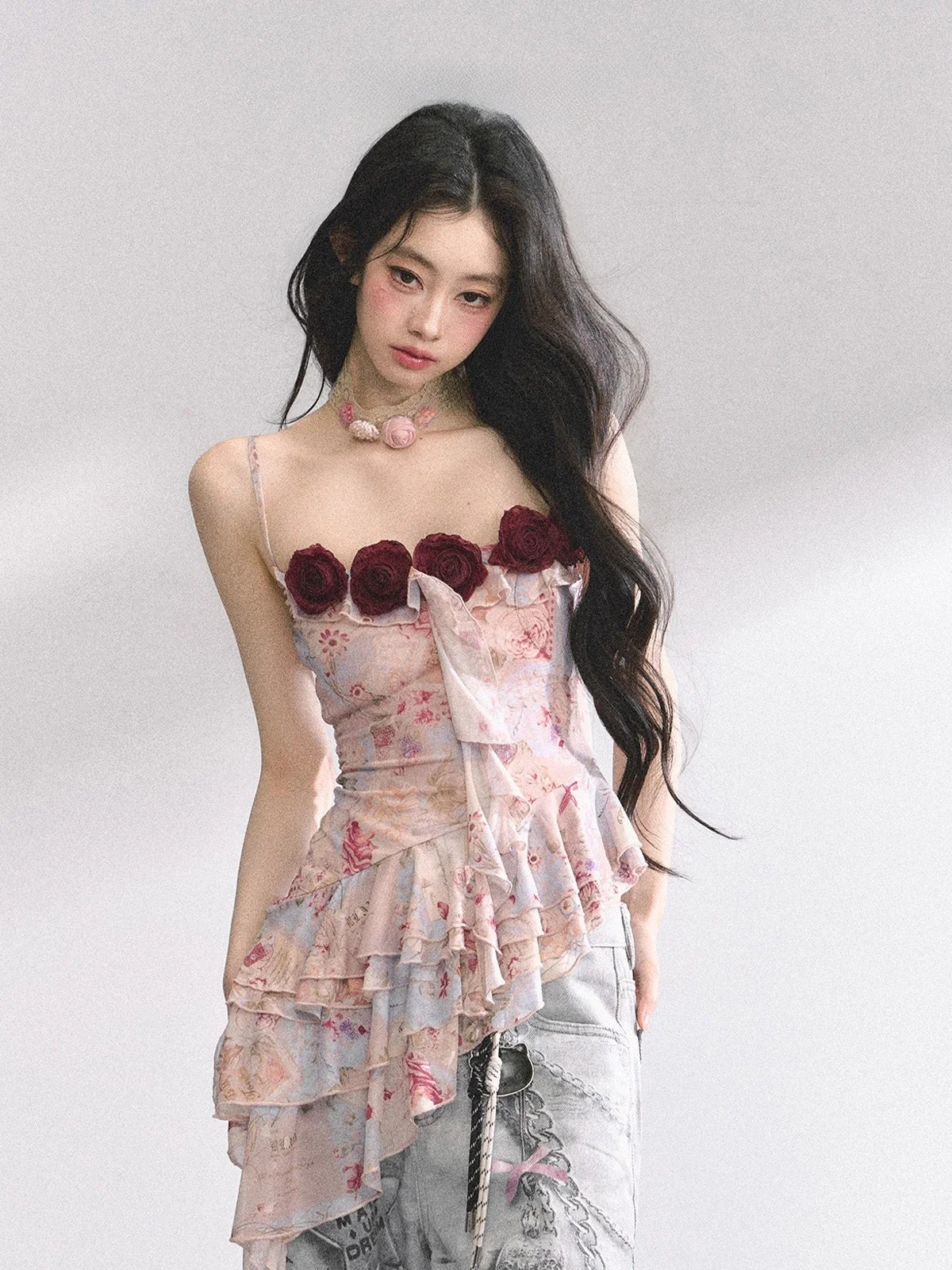 Топ AOMALM Rose Garden с асимметричным вырезом и цветочным принтом, летний, дизайнерский, милый, облегающий, из полиэфирного волокна
Топ AOMALM Rose Garden с асимметричным вырезом и цветочным принтом, летний, дизайнерский, милый, облегающий, из полиэфирного волокна