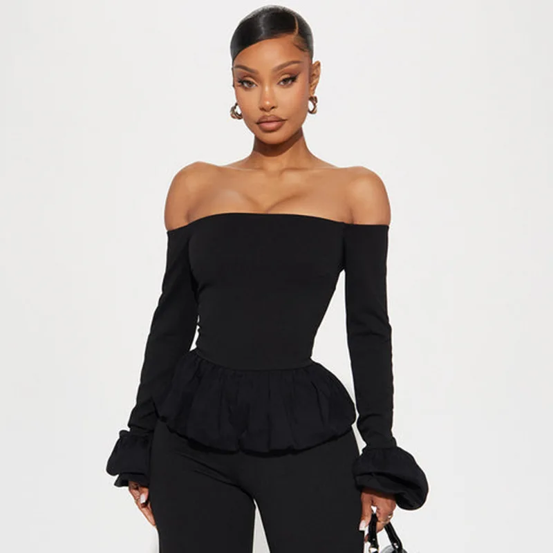 2025New Style Flower Bud Design Waist-Cinching Off-Shoulder Top Elegant Long SleeveTTrendy Fashion New Women's Clothing
2025New Style Flower Bud Design Waist-Cinching Off-Shoulder Top Elegant Long SleeveTTrendy Fashion New Women's Clothing