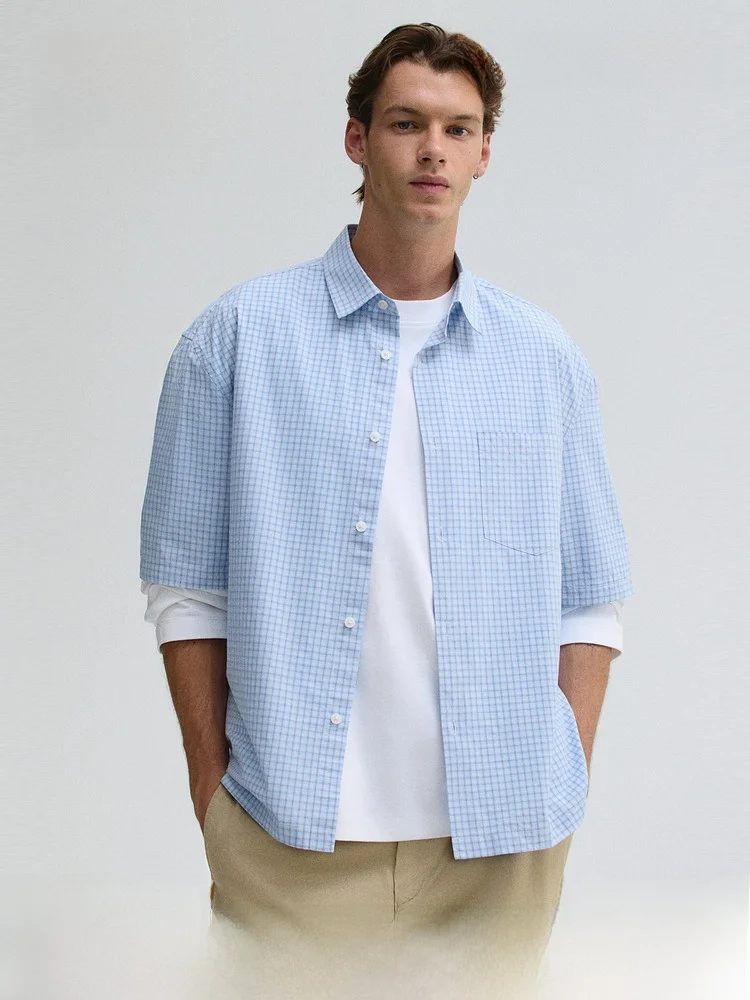 H&M Men's Short Sleeve Shirt Standard Fit Summer Casual Wear 100% Cotton Regular Thickness Open Cardigan Style 1295322
H&M Men's Short Sleeve Shirt Standard Fit Summer Casual Wear 100% Cotton Regular Thickness Open Cardigan Style 1295322