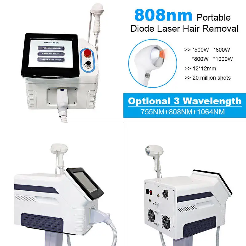755 808 1064nm Diode Laser Hair Removal Machine Multi Wavelength Painless Laser Epilator with Cooling Head for Face Body
755 808 1064nm Diode Laser Hair Removal Machine Multi Wavelength Painless Laser Epilator with Cooling Head for Face Body