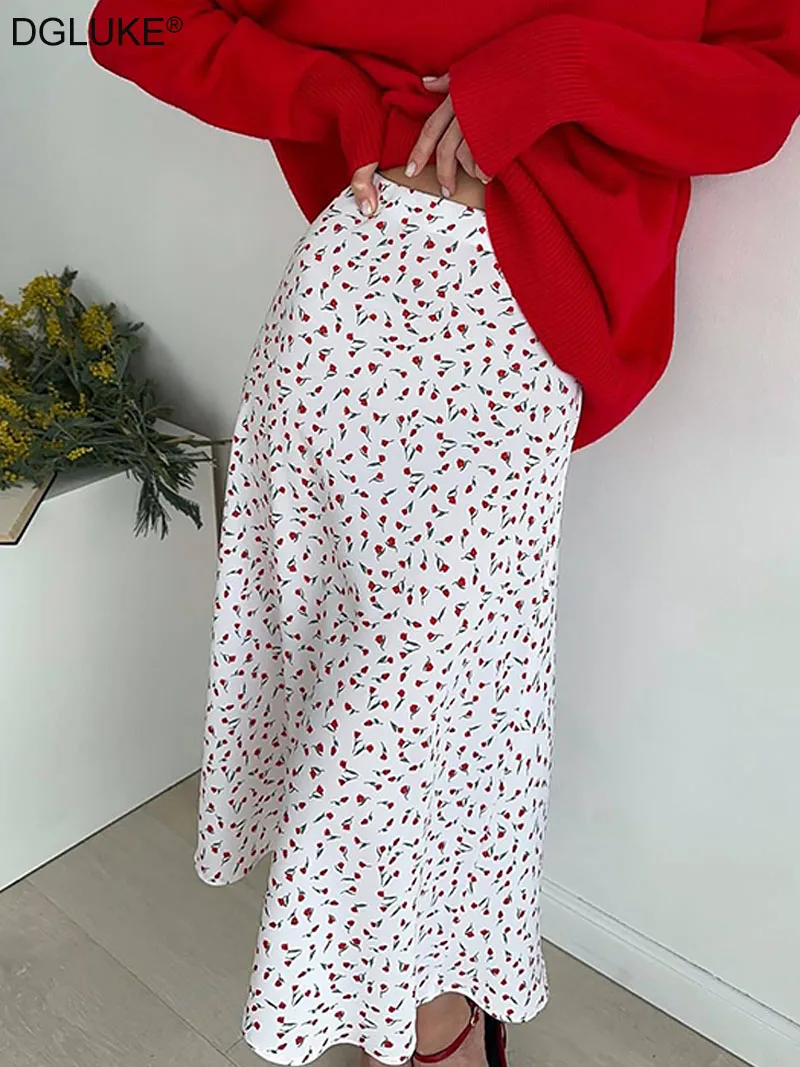 DGLUKE Elegant Women's Long Skirt Floral Print High Waist A-Line Skirt Spring Autumn Boho Chic Satin Skirt 2025 Trend
DGLUKE Elegant Women's Long Skirt Floral Print High Waist A-Line Skirt Spring Autumn Boho Chic Satin Skirt 2025 Trend