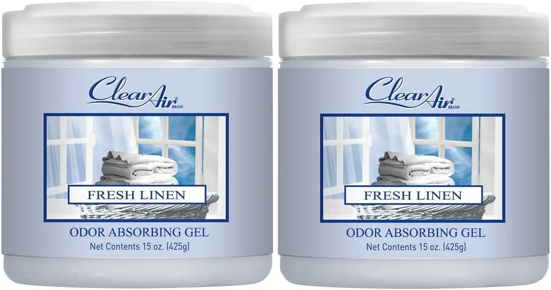 15oz Gel Odor Eliminator - Absorb Strong Pet, Bathroom, Garage, Car Odors - Essential Oils, Fresh Linen, 2-Pack
15oz Gel Odor Eliminator - Absorb Strong Pet, Bathroom, Garage, Car Odors - Essential Oils, Fresh Linen, 2-Pack