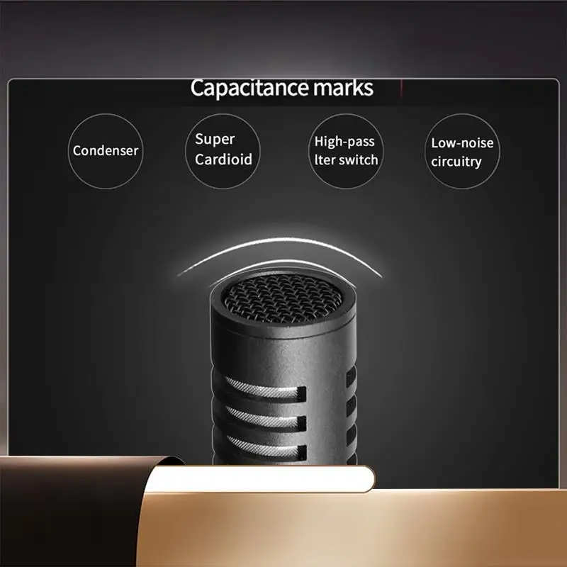 Профессиональный конденсаторный микрофон для записи интервью, видеоблогов, живой микрофон для камеры Canon/Nikon/Sony/DSLR, видеокамеры-280X22 мм, черный-N 
Профессиональный конденсаторный микрофон для записи интервью, видеоблогов, живой микрофон для камеры Canon/Nikon/Sony/DSLR, видеокамеры-280X22 мм, черный-N