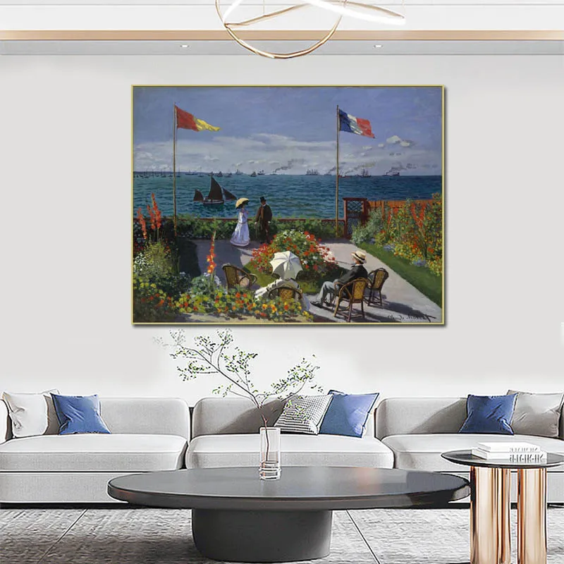 Handmade Claude Monet Garden at Sainte-Adresse Landscape Oil Painting, Wall Art Decor for Living Room Handmade Canvas Artwork
Handmade Claude Monet Garden at Sainte-Adresse Landscape Oil Painting, Wall Art Decor for Living Room Handmade Canvas Artwork