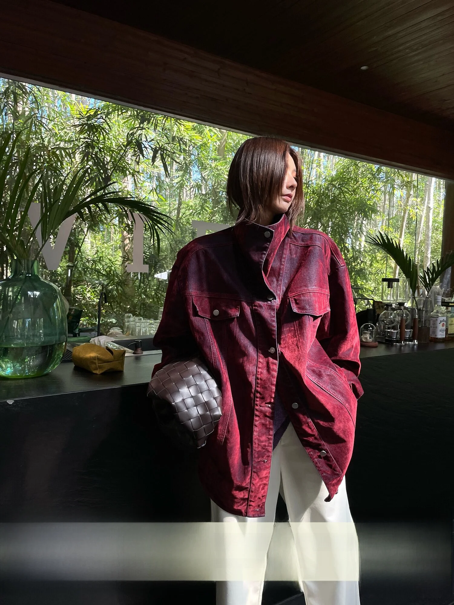 JCCC Shadow Soft Mist Red Vintage Barn Style Fleece Lined mid Length Denim Jacket Women's Loose Fit Long Sleeve Button up Coat
JCCC Shadow Soft Mist Red Vintage Barn Style Fleece Lined mid Length Denim Jacket Women's Loose Fit Long Sleeve Button up Coat