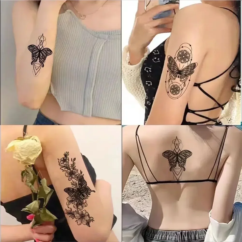 30 Sheets Black Butterfly Temporary Tattoos Small Flower Rose Fake Tattoo Stickers Waterproof for Women Girls Back Hands Neck
30 Sheets Black Butterfly Temporary Tattoos Small Flower Rose Fake Tattoo Stickers Waterproof for Women Girls Back Hands Neck