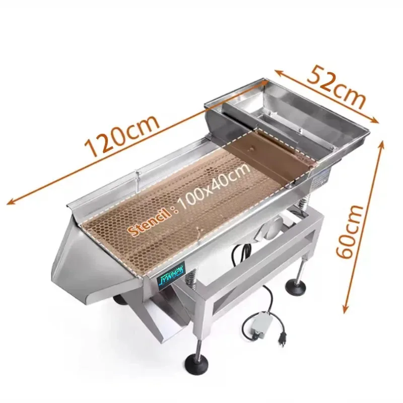 40 * 100cm Single and double layer sieve vibrating screen, electric screening machine, stainless steel screening machine
40 * 100cm Single and double layer sieve vibrating screen, electric screening machine, stainless steel screening machine