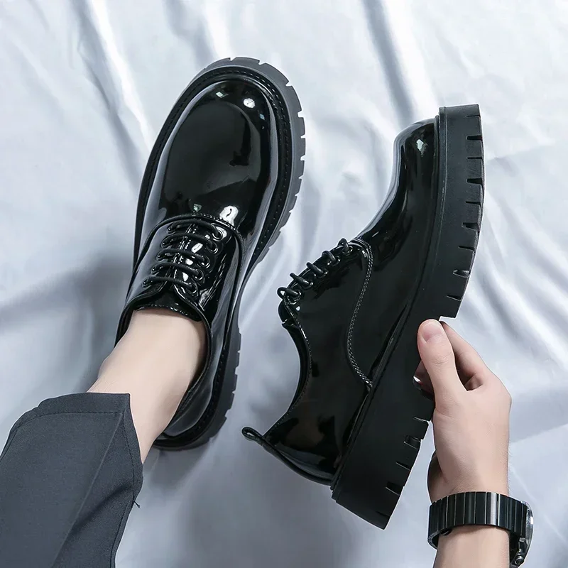 Men Derby Shoes PU Lace Up Thick Sole Business Dress Shoes Round Toe Comfortable and Anti Slip Classic Men Shoes
Men Derby Shoes PU Lace Up Thick Sole Business Dress Shoes Round Toe Comfortable and Anti Slip Classic Men Shoes