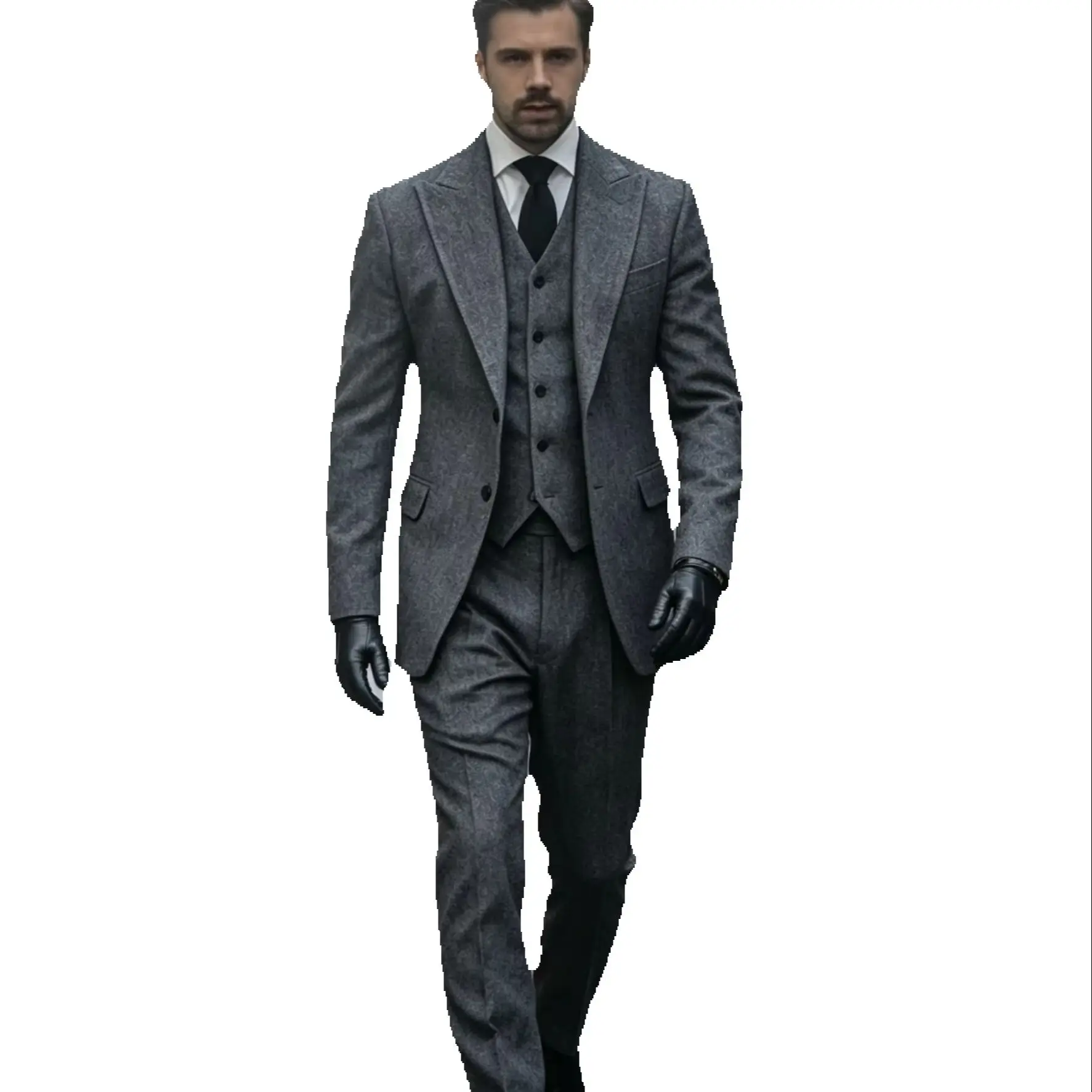 Elegant Gray Herringbone Suit for Men 3 Pieces Blazer Vest and Pant Set Classic Vintage Tuxedo Set for Wedding Business Evening
Elegant Gray Herringbone Suit for Men 3 Pieces Blazer Vest and Pant Set Classic Vintage Tuxedo Set for Wedding Business Evening