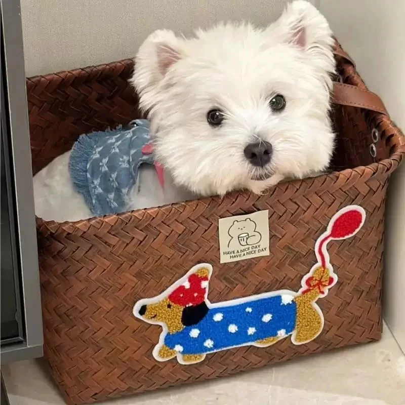 Straw Woven Storage Basket Dirty Clothes Toys Organizer Dachshund Cartoon Embroidery American Style Home Decor Kids Room Storage
Straw Woven Storage Basket Dirty Clothes Toys Organizer Dachshund Cartoon Embroidery American Style Home Decor Kids Room Storage