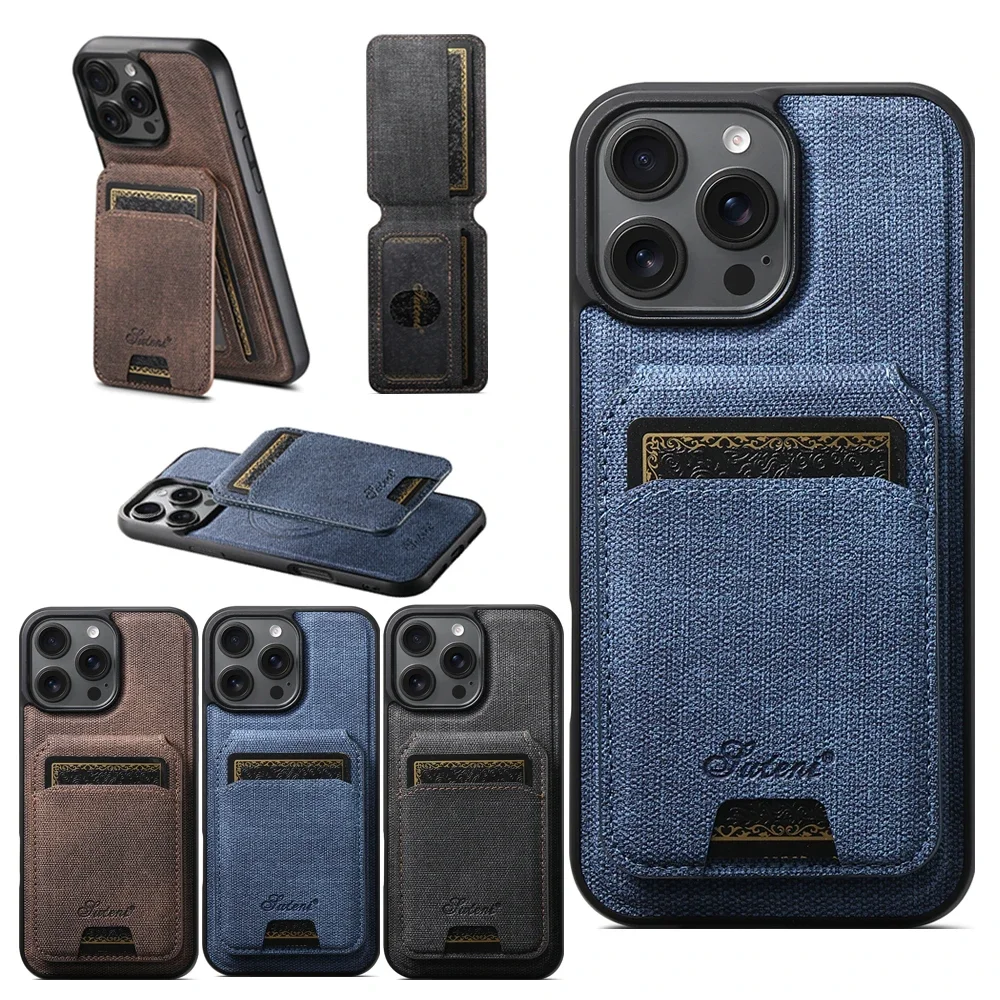 Magnetic Denim Texture Leather Case Wallet Case For iPhone 16 Pro Max 15 14 Plus 13 12 Magsafe Phone Cover Cards Bag Kickstand
Magnetic Denim Texture Leather Case Wallet Case For iPhone 16 Pro Max 15 14 Plus 13 12 Magsafe Phone Cover Cards Bag Kickstand