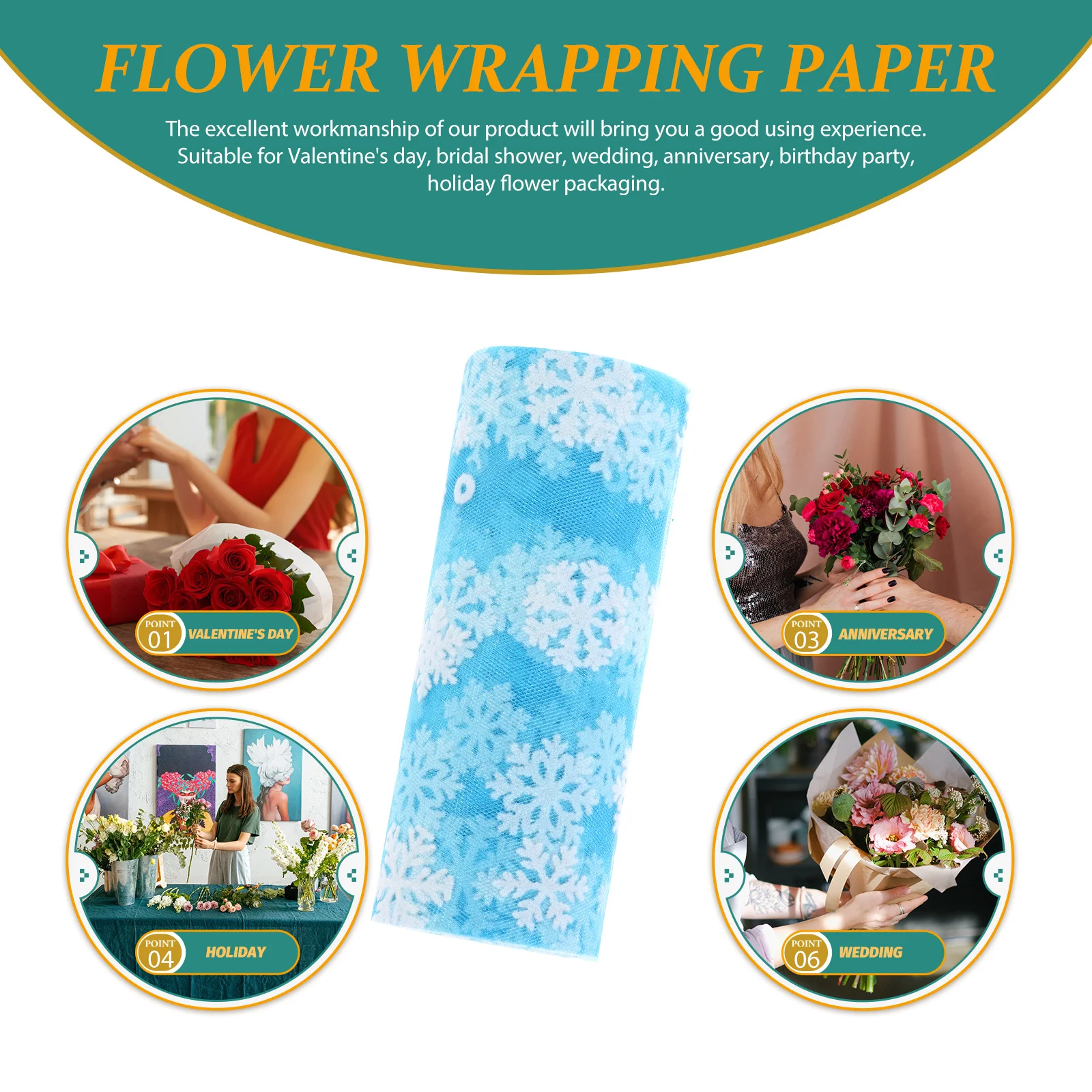 10yards 15cm Christmas Snowflake Tulle Roll Glittering Organza Gauze Ribbon Ice Blue Party Favors Sewing Scrapbook 
10yards 15cm Christmas Snowflake Tulle Roll Glittering Organza Gauze Ribbon Ice Blue Party Favors Sewing Scrapbook