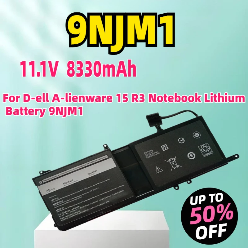 New 9NJM1 Laptop Battery 11.1V 68WH Laptop Inbuilt Battery for D-ell A-lienware 15 R3 Notebook Lithium Battery 9NJM1
New 9NJM1 Laptop Battery 11.1V 68WH Laptop Inbuilt Battery for D-ell A-lienware 15 R3 Notebook Lithium Battery 9NJM1