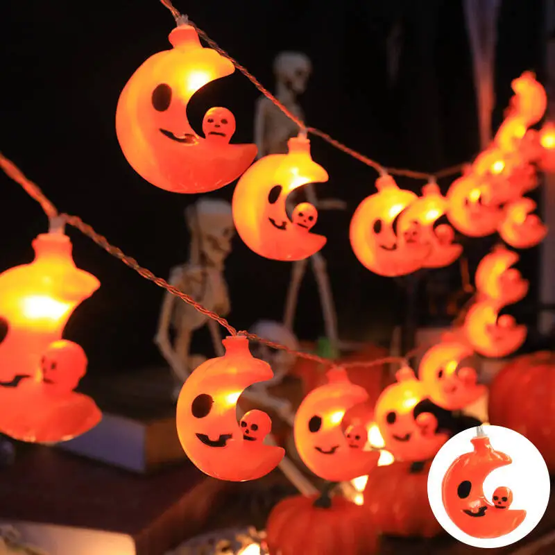 Battery Operated Halloween String Lights, Skull Moon Decor Lights Indoor Outdoor
Battery Operated Halloween String Lights, Skull Moon Decor Lights Indoor Outdoor