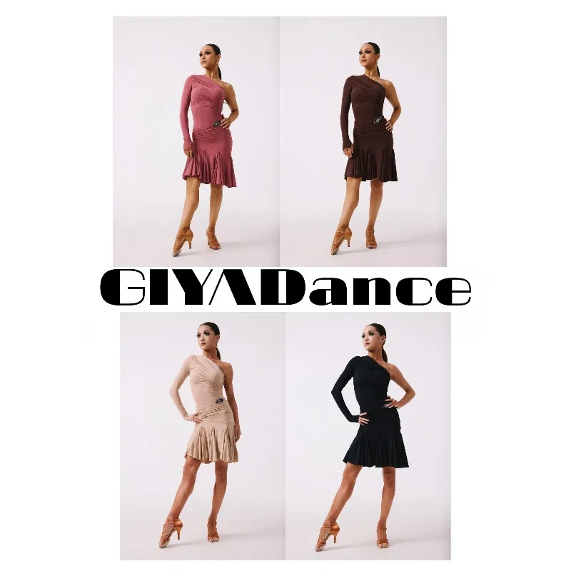 customized GIYA 4 color long sleeved soft shoulder top with slanted shoulders and skirt stitching set for Latin practice dress
customized GIYA 4 color long sleeved soft shoulder top with slanted shoulders and skirt stitching set for Latin practice dress