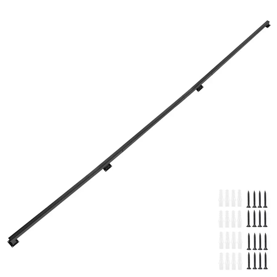 Feet Square Tube Handrail, Wall Mount Industrial Modern Staircase Handrail for Indoor Outdoor Steps, 600lbs Load Capacity, Metal
Feet Square Tube Handrail, Wall Mount Industrial Modern Staircase Handrail for Indoor Outdoor Steps, 600lbs Load Capacity, Metal