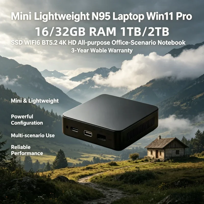 2026 High-demand N95 Win11 Pro Mini Laptop Premium 1/2TB SSD 16GB RAM 4K HD WiFi6 BT5.2
2026 High-demand N95 Win11 Pro Mini Laptop Premium 1/2TB SSD 16GB RAM 4K HD WiFi6 BT5.2