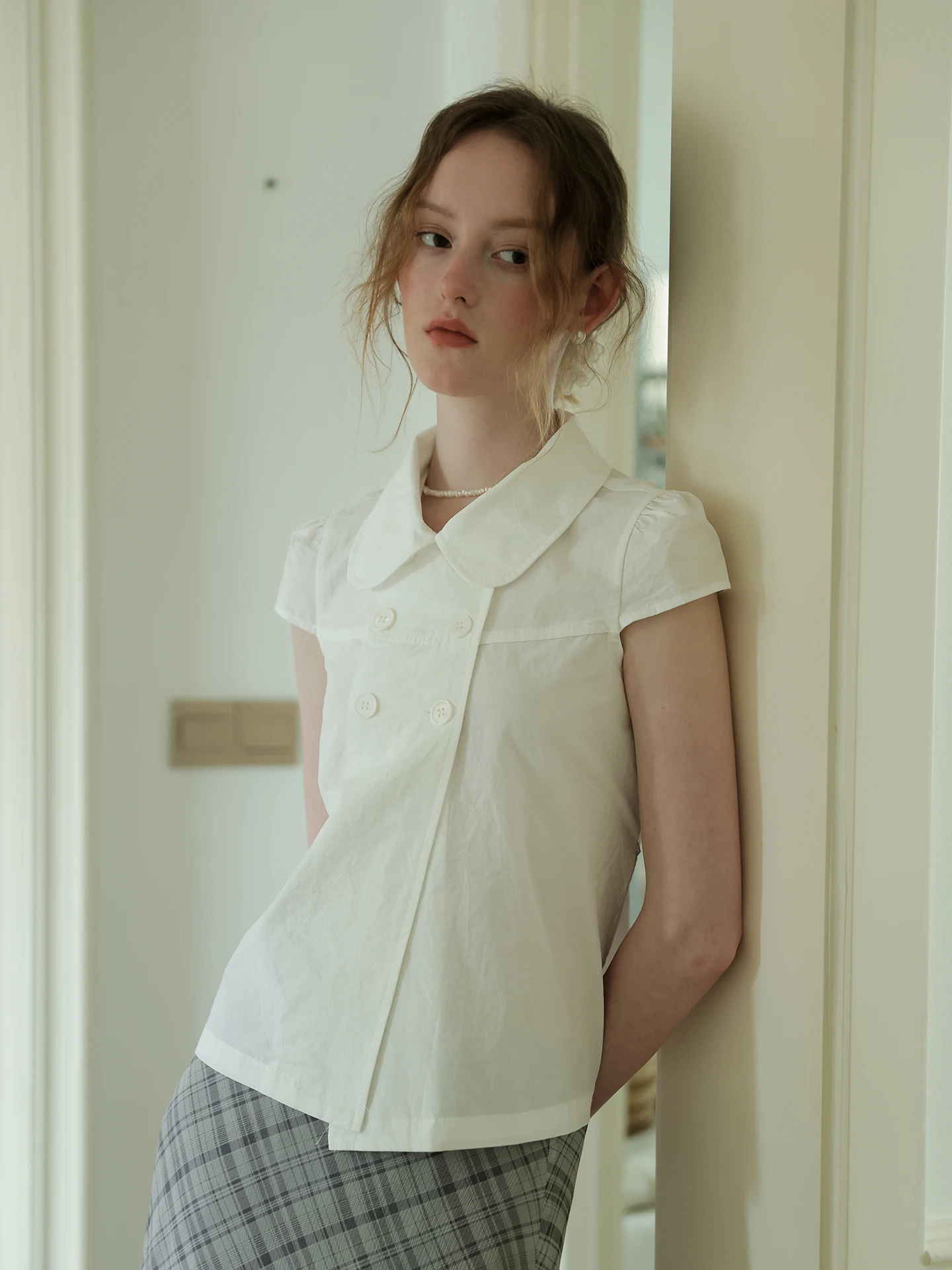 Spring White Doll Collar Bubble Sleeve Shirt Women's Summer New Sweet Anti-aging White Short Sleeve Shirt Casual Style Cotton...
Spring White Doll Collar Bubble Sleeve Shirt Women's Summer New Sweet Anti-aging White Short Sleeve Shirt Casual Style Cotton...