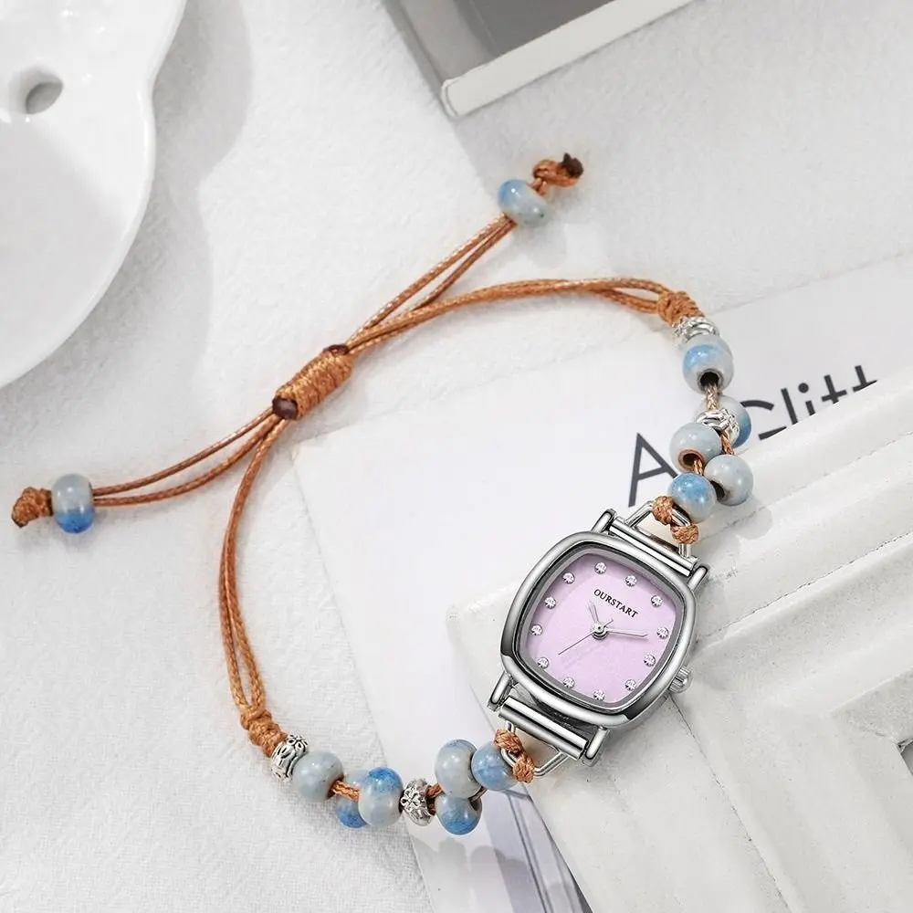 High Quality Weaving Beaded Quartz Wristwatches Rhinestone Simple Electronic Watch Casual Wrist Watches Women
High Quality Weaving Beaded Quartz Wristwatches Rhinestone Simple Electronic Watch Casual Wrist Watches Women