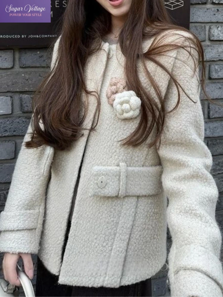 Korean Fashion Elegant Shearling Jacket Women Slim Fit Belted Waist Short Coat Soft Lamb Wool Warm Sweet Chic Daily Outerwear
Korean Fashion Elegant Shearling Jacket Women Slim Fit Belted Waist Short Coat Soft Lamb Wool Warm Sweet Chic Daily Outerwear