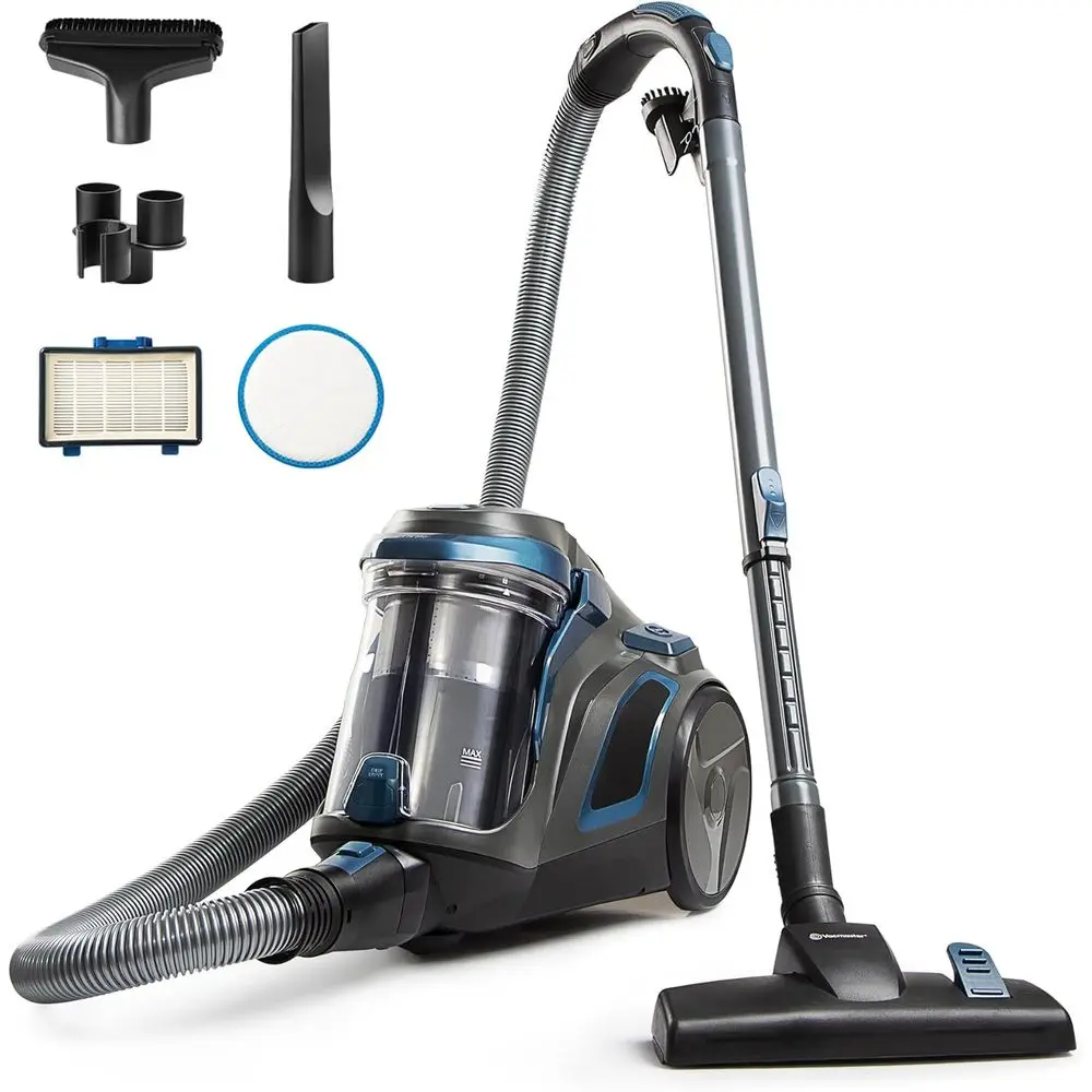 Ultra Silent HEPA Bagless Canister Vacuum with One-Touch Dust Release, Built-in Tool, Retractable Cord, Ideal for Low-Pile Carpe
Ultra Silent HEPA Bagless Canister Vacuum with One-Touch Dust Release, Built-in Tool, Retractable Cord, Ideal for Low-Pile Carpe
