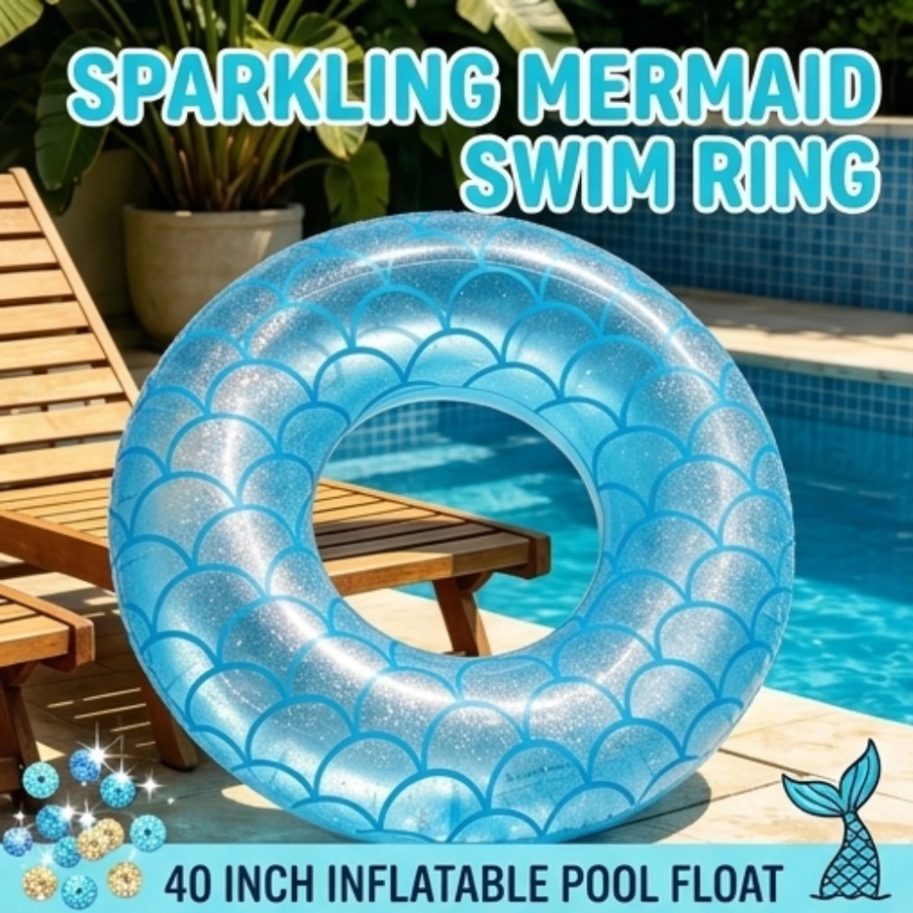 Inflatable Mermaid Tail Swim Ring with Shiny Glitters Thicken PVC Pool Float for Adults Summer Water Fun Beach Party Toy
Inflatable Mermaid Tail Swim Ring with Shiny Glitters Thicken PVC Pool Float for Adults Summer Water Fun Beach Party Toy