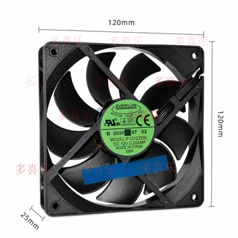 ZMZM 1/ шт. для EVERFLOW F121225SL 12 В 0,20 А 12025 12 см охлаждающий вентилятор для корпуса компьютера 
ZMZM 1/ шт. для EVERFLOW F121225SL 12 В 0,20 А 12025 12 см охлаждающий вентилятор для корпуса компьютера