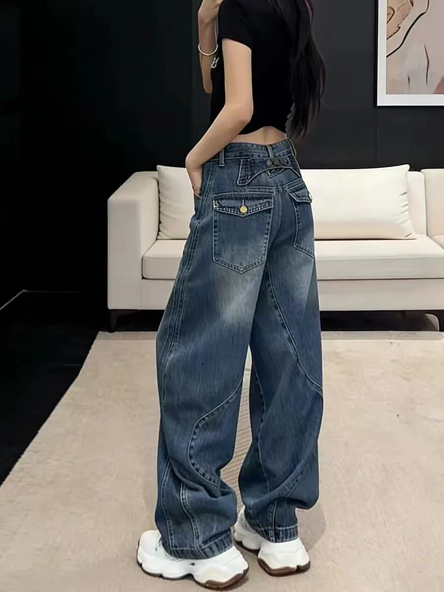 High Waist Wide Leg Jeans Women's Spring Fashion Pear Shape Body Slim Straight Cut Denim Pants American Retro Knife
High Waist Wide Leg Jeans Women's Spring Fashion Pear Shape Body Slim Straight Cut Denim Pants American Retro Knife