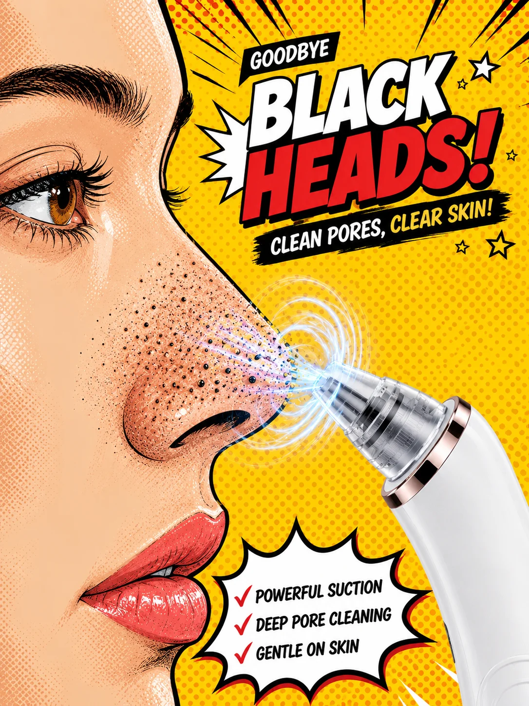 Blackhead Remover Pore Cleaner Skin Pimple Acne Extractor Facial Cleaning Electric Black Head Removal, Upgraded Suction Power
Blackhead Remover Pore Cleaner Skin Pimple Acne Extractor Facial Cleaning Electric Black Head Removal, Upgraded Suction Power