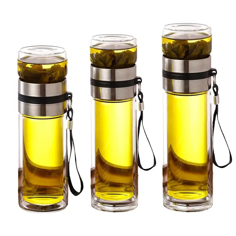 Glass Tea Infuser Bottle Leak-Proof Travel Mug Portable Glass Tea Bottle Double Wall Tea Water Separation Mug Drinking Tea Cup
Glass Tea Infuser Bottle Leak-Proof Travel Mug Portable Glass Tea Bottle Double Wall Tea Water Separation Mug Drinking Tea Cup
