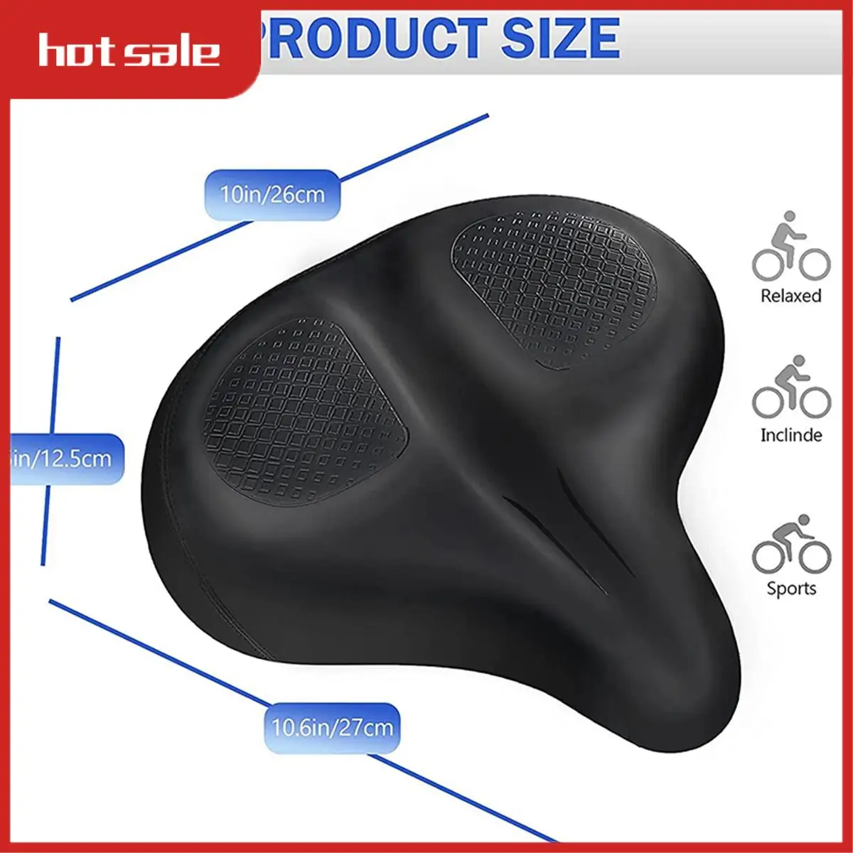 AC22-Oversized Comfort Bike Seat, Most Comfortable Replacement Bicycle Saddle Wide Soft Padded Bike Saddle For Men
AC22-Oversized Comfort Bike Seat, Most Comfortable Replacement Bicycle Saddle Wide Soft Padded Bike Saddle For Men