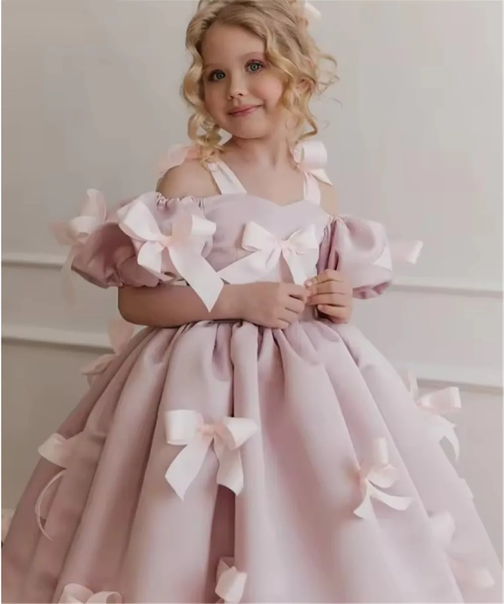 Lovely Flower Girl Dress Wedding Party Dress for Kids Off The Shoulder Bow Girls Birthday Prom Ball Gowns Customized
Lovely Flower Girl Dress Wedding Party Dress for Kids Off The Shoulder Bow Girls Birthday Prom Ball Gowns Customized