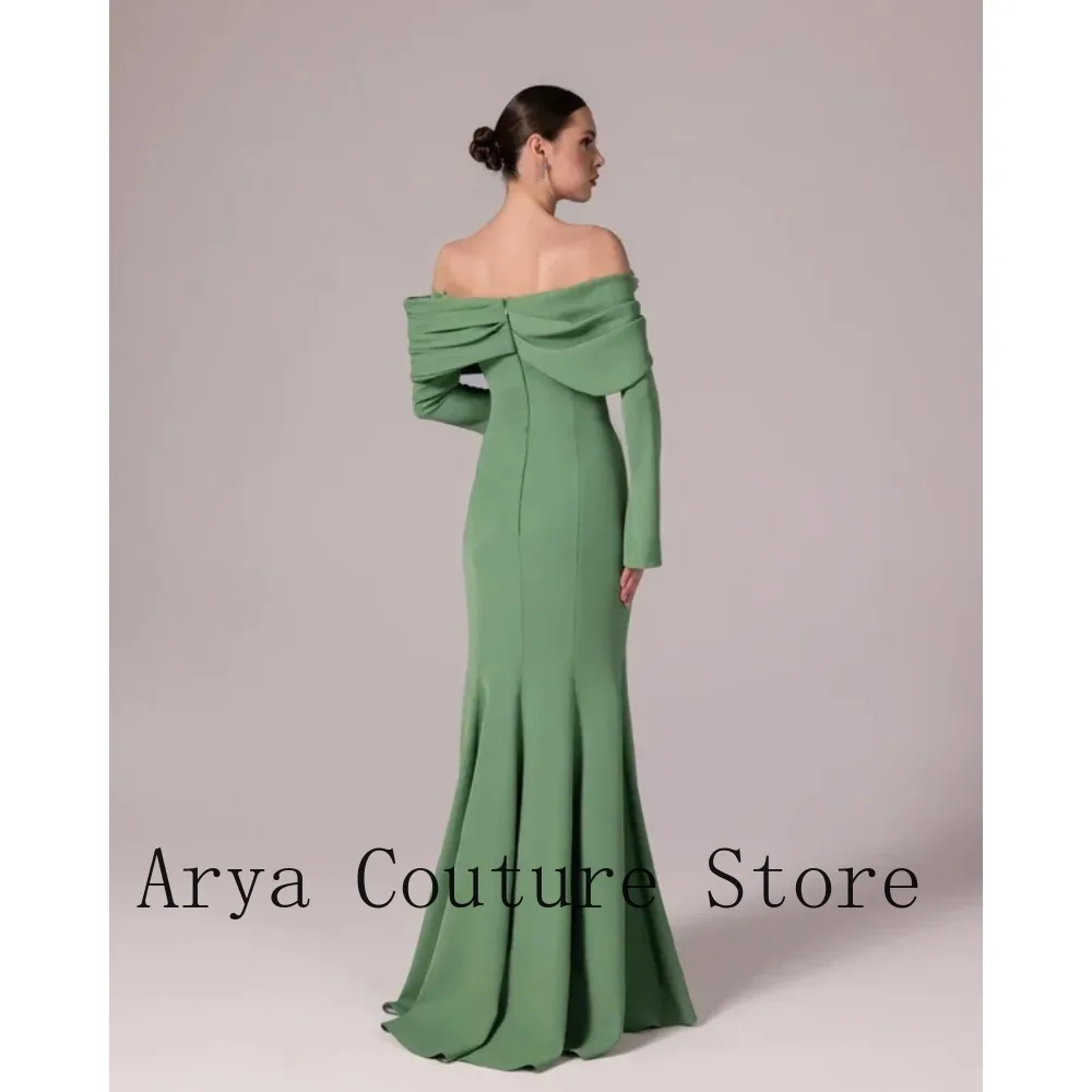 Sage Green Off-the-Shoulder Mermaid Maxi Dress Long Flare Sleeve Beaded Embellished Neckline Side Slit Formal Prom Evening Gown
Sage Green Off-the-Shoulder Mermaid Maxi Dress Long Flare Sleeve Beaded Embellished Neckline Side Slit Formal Prom Evening Gown