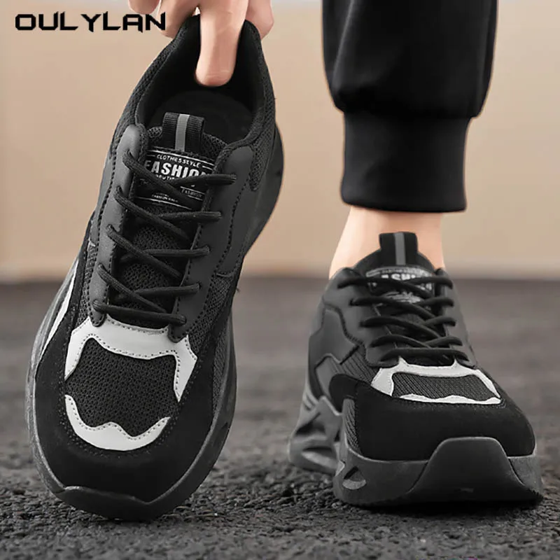 Trendy Thick-soled Anti-slip Sports Shoes New Men's Breathable Safety Shoes Casual Shoes Low-top Lace-up Mesh Shoes
Trendy Thick-soled Anti-slip Sports Shoes New Men's Breathable Safety Shoes Casual Shoes Low-top Lace-up Mesh Shoes