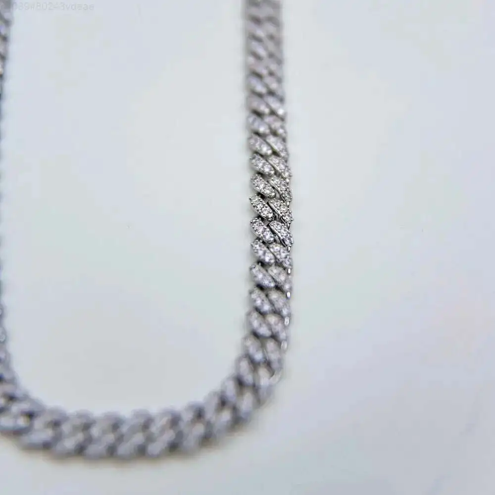 Luxury Hip Hop Chain Sterling Silver 8mm One Row Diamond Ice Miami Moissanite Chain Cuban
Luxury Hip Hop Chain Sterling Silver 8mm One Row Diamond Ice Miami Moissanite Chain Cuban