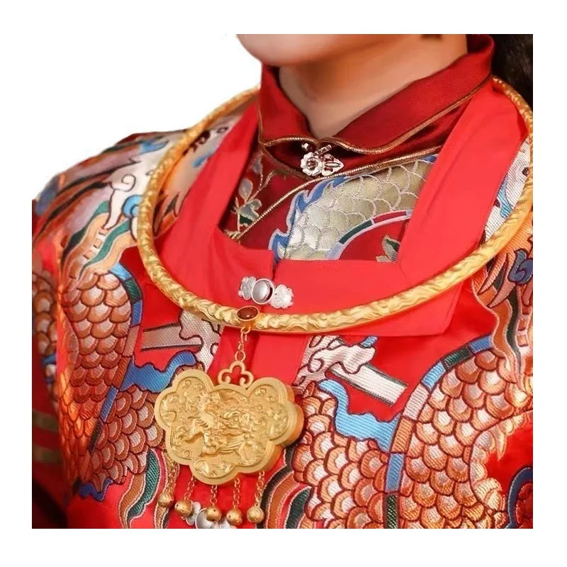 Copper-plated Palace Lock Tiger Lion Collar Yingluo Restored Ancient Fringed Bells Hanfu Court Lock Jewelry
Copper-plated Palace Lock Tiger Lion Collar Yingluo Restored Ancient Fringed Bells Hanfu Court Lock Jewelry
