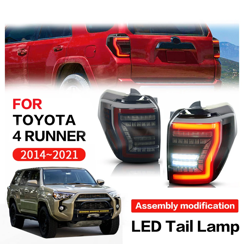 Для TOYOTA 4runner 2014 2015 2016 - 2020 автомобильные задние фонари, указатели поворота в сборе, аксессуары для модификации ламп
Для TOYOTA 4runner 2014 2015 2016 - 2020 автомобильные задние фонари, указатели поворота в сборе, аксессуары для модификации ламп