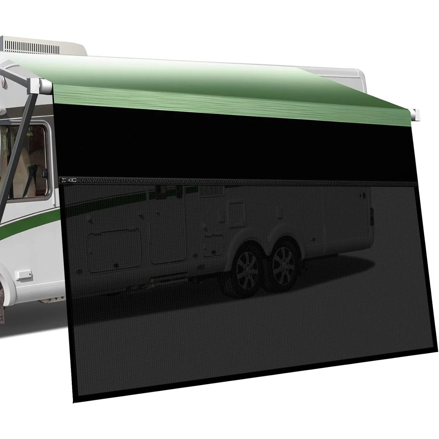 RV Awning Sun Shade Screen with Zipper 9'x15'3", 600D Oxford Top Mesh Bottom Screen Sun Shade Complete Kits UV Blocker Sunscreen
RV Awning Sun Shade Screen with Zipper 9'x15'3", 600D Oxford Top Mesh Bottom Screen Sun Shade Complete Kits UV Blocker Sunscreen