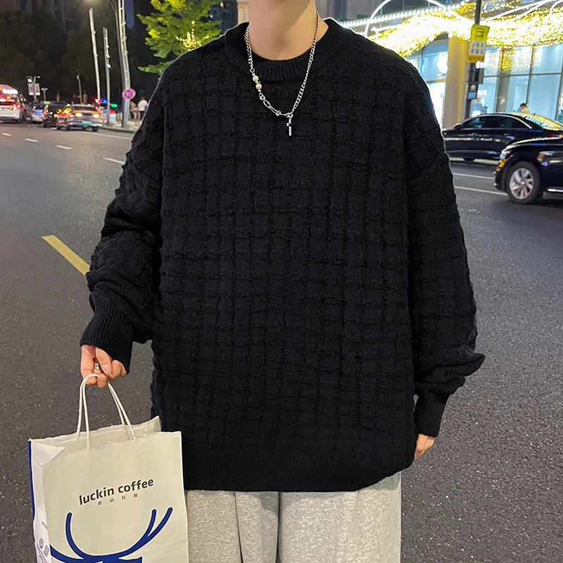 Autumn Winter New Men Pullover Sweater Men's Round Collar Cotton Thickened Knit Solid Color High Street Clothes 2024 D172
Autumn Winter New Men Pullover Sweater Men's Round Collar Cotton Thickened Knit Solid Color High Street Clothes 2024 D172