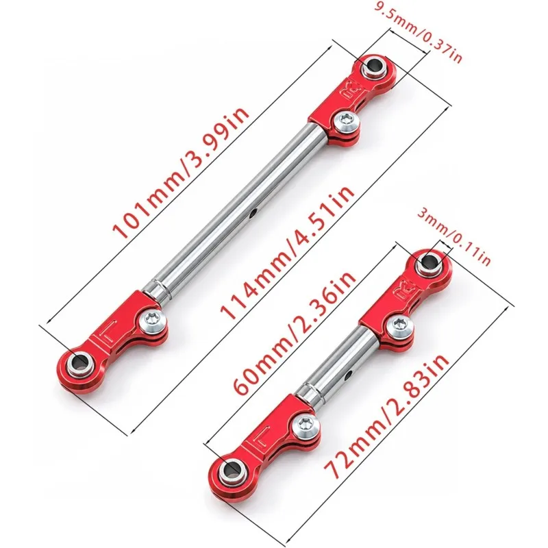 A63T-Metal Replacement Parts For MJX H12Y H12P 1/12 RC Car-Steering Tie Rod& Servo Link Upgrade
A63T-Metal Replacement Parts For MJX H12Y H12P 1/12 RC Car-Steering Tie Rod& Servo Link Upgrade