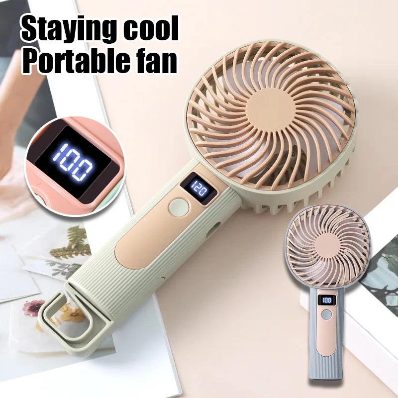 120 Speed Levels Handheld Fan with Digital Display USB Rechargeable Portable 2 in 1 Desk Fan Mini Cooling Device
120 Speed Levels Handheld Fan with Digital Display USB Rechargeable Portable 2 in 1 Desk Fan Mini Cooling Device