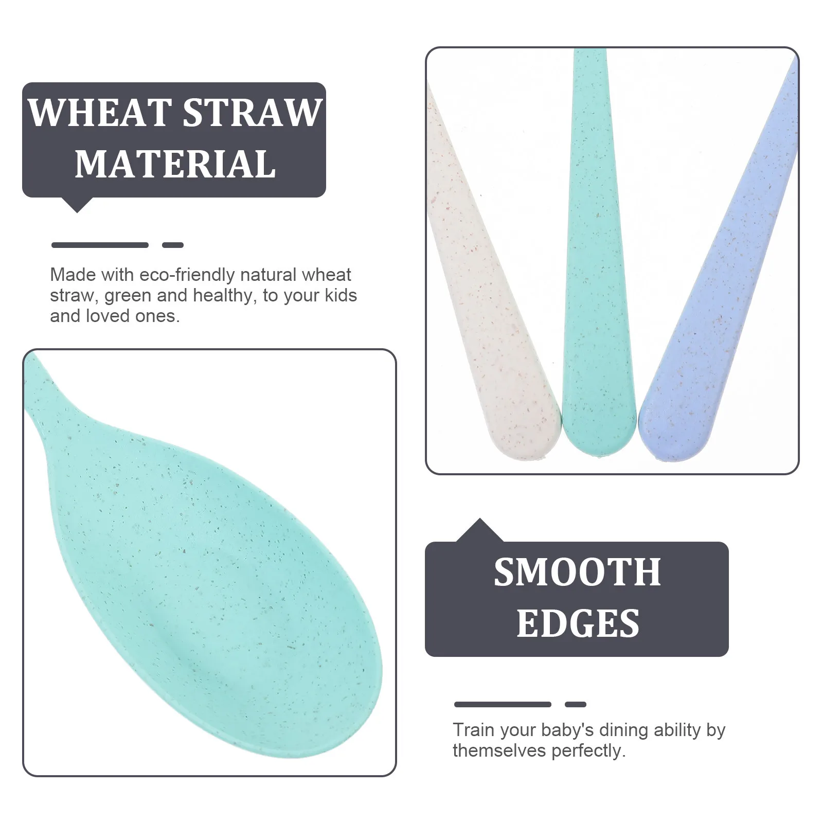 6Pcs Child Heatproof Soup Spoons Wheat Straw Plastic Tableware Eco Friendly for Catering Picnic Outdoor Use
6Pcs Child Heatproof Soup Spoons Wheat Straw Plastic Tableware Eco Friendly for Catering Picnic Outdoor Use